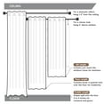 thumbnail image 5 of 100% Blackout Faux Linen Curtains for Livingroom Bedroom W50 X L96,2 Panels Set Thermal Insulated Curtains With Free 20 Ring Clips - Moss Green, 5 of 9