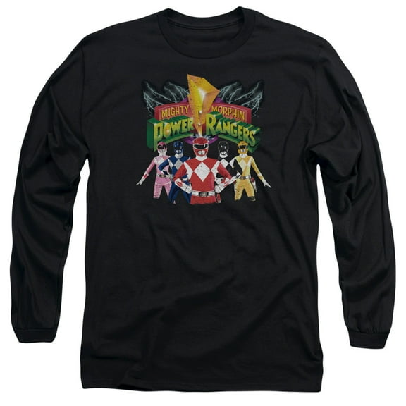 Power Rangers Men's Rangers Unite Long Sleeve Small Black