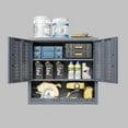 thumbnail image 3 of Tool Storage Cabinet Metal garage cabinet with door, wall-mounted storage cabinet, floating tool cabinet for basements, kitchens, and warehouses (gray, 30.31" H),Tool Chest, 3 of 12