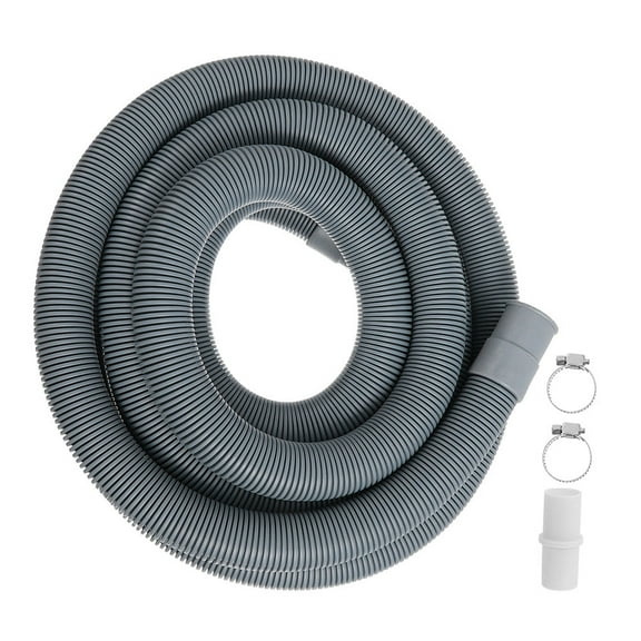 ELAYARD Washing Machine Drain Hose Extension Kit, Dark Grey Plastic, Quick and Secure Installation