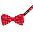 thumbnail image 2 of Jacob Alexander Men's Polka Dot Print Pre-Tied Adjustable Banded Bow Tie - Red, 2 of 3