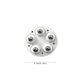 thumbnail image 3 of Ruedas Giratorias Juego de 4 ruedas giratorias con polea y giro de 360 grados para muebles y equipos (blanco) Rkxzt, 3 of 7