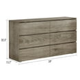 thumbnail image 6 of WIAWG 6-Drawer Dresser Chest for Storage, Nursery Storage Drawers for Bedroom Living Room, Brown, 6 of 7