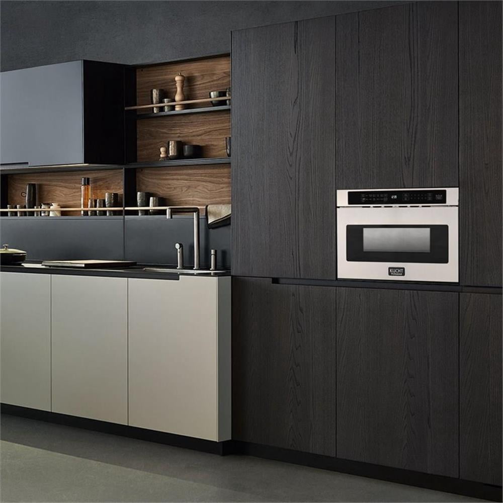 Kucht Professional 23.8" Modern Stainless Steel Microwaves in Silver