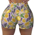 thumbnail image 2 of Honeii Lavender Flowers Print Women's Workout Shorts, Gym Shorts for Active Wear, Sports Shorts,Women's Running Shorts,Quick Dry Athletic Shorts-X-Large, 2 of 8