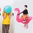 thumbnail image 4 of Flamingo Costume, Long Lasting Easy To Store Waterproof Lightweight Inflatable Flamingo Costume  for Parties, 4 of 7