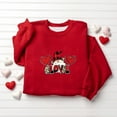 thumbnail image 2 of ATOGUTA Girls Valentines Sweatshirts Heart Graphic Shirt Kids Long Sleeve Outfit Tops Size 1T-13, Red, 2 of 5