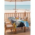 thumbnail image 2 of 60x102 Inch Outdoor Tablecloth with Umbrella Hole Zipper Rectangle Vintage Sunflower Rooster Rectangular Tablecloths Outside Waterproof Summer Elegant Flower Patio Table Cloth Cover for Picnic Party, 2 of 8