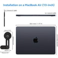 thumbnail image 5 of QJUHUNG CloudValley Adjustable Laptop Stand Magnetic Phone Holder Aluminum Slim Computer Monitor Side Mount Clip for iPhone MagSafe Series and All Phones Portable Foldable Computer Expans, 5 of 5