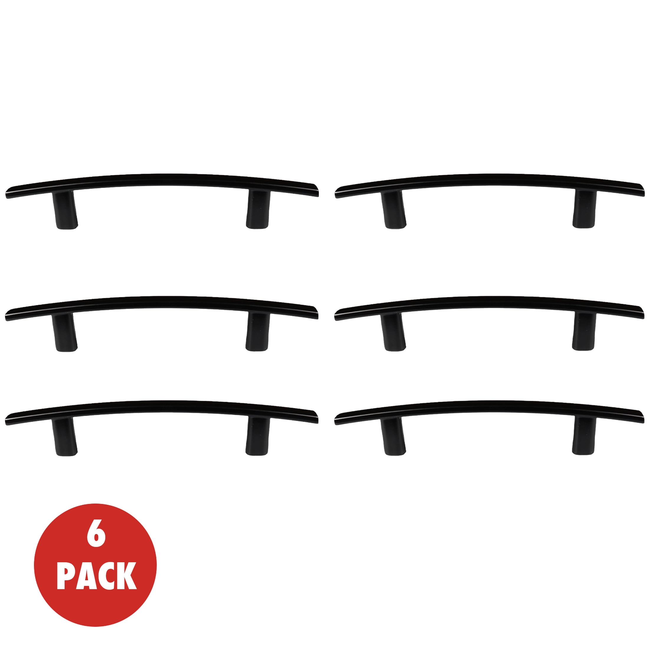 Würth Matte Black Arch Bar Pull 3.75", 6 pack