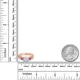 thumbnail image 3 of Gem Stone King 18K Rose Gold Plated Silver White Moissanite and Pink Moissanite Engagement Ring for Women (1.74 Cttw, Gemstone, Round 7MM and 4MM, Size 6), 3 of 3