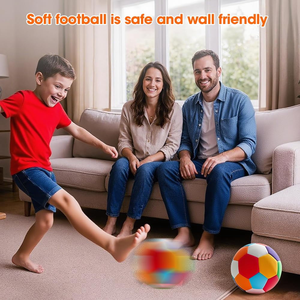 Hunlyman Slient Soccer Ball for Indoor, 4 Padded Ball for Youth, Lightweight House Training Ball for Dribbling & Juggling At Home
