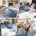 thumbnail image 5 of Blue Large Area Rug 8x10 FT, Non Slip Living Room Throw Carpet, Retro Oil Painted Modern Abstract Art Washable Soft Indoor Outdoor Carpet Non-Shedding Rug for Bedroom Dining Room, 5 of 9