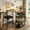 Gray, variant on Bar Table and Chairs Set with Storage Shelves, Lofka Kitchen Table Set for 2, for Kitchen|Apartment - Black