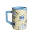 thumbnail image 2 of Elemental Summit Insulated Coffee Mug with Lid & Handle, Lightweight Camp Mug, Triple Wall Stainless Steel Vacuum Insulated Mug, Hot and Cold Thermal Coffee Tumbler, 16oz - Blue Blooms, 2 of 4