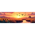 thumbnail image 4 of LUUFILx Puppy Flower Field Sunset Backdrop for Photo Shoots Garden Party Decoration Pet Photography Banner Event Display Background Daisy Meadow Scene, 4 of 8