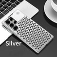 thumbnail image 2 of Compatible with Samsung Galaxy S24 Ultra Case Aluminum Alloy Heat Dissipation Phone Case Breathable Cooling Hollow Aromatherapy Case Men Women Slim Shockproof Phone Cover, Titanium Silver, 2 of 13