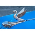 thumbnail image 2 of Miglavs, Janis 32x23 White Modern Wood Framed Museum Art Print Titled - Close-up a swan hood ornament on a classic blue American car in Vieja-old Habana-Havana-Cuba, 2 of 4