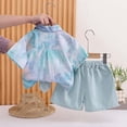 thumbnail image 5 of Afuyipoi Boys 2PC Summer Outfit Sets (0-6 Years), Cute Toddler Daily Outfit 100%Cotton Breathable Casual Play Wear Summer Short Sleeve Shirt & Shorts Set Blue1 3T, 5 of 7