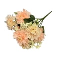 thumbnail image 2 of AZXY Artificial Peach Dahlia Bouquet Fake Flowers Spring Decor, Realistic Faux Plant for Porch Patio Home Yard Garden Wedding Centerpieces Table Runner, 2 of 8