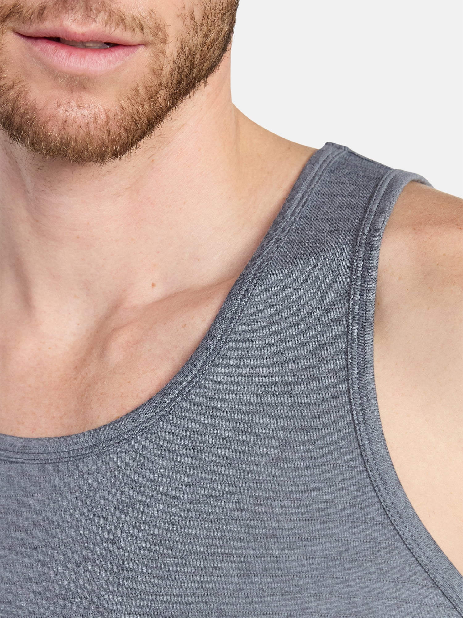 Athletic Works Men's and Big Men's Stripe Jersey Active Tank Top, Sizes S-3XL