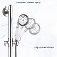 thumbnail image 5 of Brushed Nickel Exposed Shower Faucet Set Rain Shower System Fixture Wall Mounted, 5 of 12