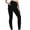 Black, variant on Fanxing Women's Leggings with Side Pocket Stretch High Waisted Butt Lifting Yoga Pants Comfort Tummy Control Solid Yoga Legging Workout Exercise Tights Q3 WMT Anniversary Dark Gray,M