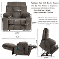 thumbnail image 4 of JUUXO Oversized Lift Recliner Chair Lay Flat 71" Length, 26-inch Extra Wide Seat Big Man Recliner, Large Power Lift Chair with Heated Massage & Hidden Cup Holder, 400 lbs, 4 of 10