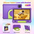thumbnail image 4 of Tableta con Pantalla Ips HD de 10inch Kids Tablet Android 15,1280x800 con Funda EVA,12GB (3g+9g) RAM+64GB Rom,Quad-Core, Wi-Fi6,6000mAh,App de Control Parental Certificada por Google - Purple, 4 of 10