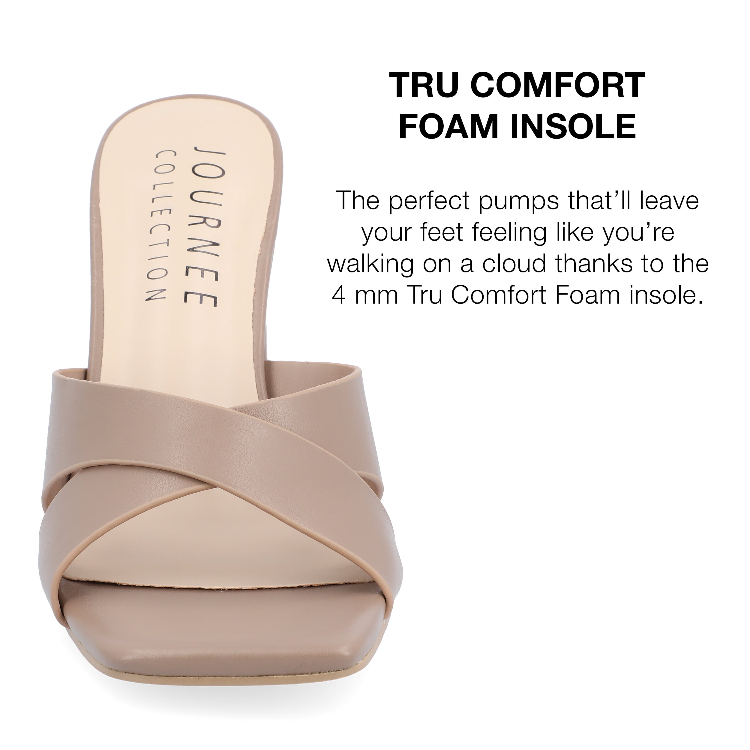 Journee Collection Womens Chazz Tru Comfort Foam Vegan Leather Block Heel Sandals