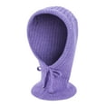 thumbnail image 1 of Jusqu'à 10$ Foulard Violette Tricotée à Capuche Bonnet d'Hiver Chaud pour Femmes, 1 of 3