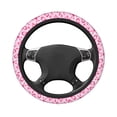thumbnail image 3 of Naloa Breast Cancer Ribbons Awareness Elastic Steering Wheel Cover, Auto Steering Wheel Cover – 15 Inch , Comfortable Grip, Fit Suvs,Vans Cars,Trucks, 3 of 8
