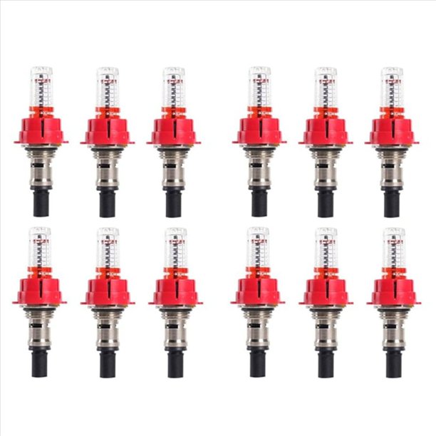 12 Piezas de Medidor de Flujo de Colector de Calefacción por Suelo Radiante, Regulador de Monitoreo de Flujo Visual para Sistemas de Calefacción por Suelo Radiante (1/2)