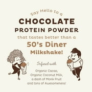KOS Organic Plant Based Protein Powder, Chocolate, 20g Protein, 10 Servings, 13.75oz, 0.85lb