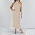 thumbnail image 2 of Women's Casual Sleeveless Dress High Neck Off Shoulder Elegant Party Daily Wear Spring Fall Versatile Outfit, 2 of 2
