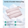 thumbnail image 2 of BAGSMART Small Makeup Bag, Puffy Portable Cosmetic Pouch with Charm Zipper, Water-Resistant Travel Organizer for Women, Lilac, 2 of 6