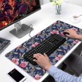 thumbnail image 2 of Long Mouse Pads for Desk,Pioneer Flower Floral Print Pattern Desk Mats on Top Of Desks, Desk Mouse Pad Extra Large with 3mm Non-Slip Base and Stitched Edge for Gaming,Office,Work,Home 31.5"x15.7", 2 of 6