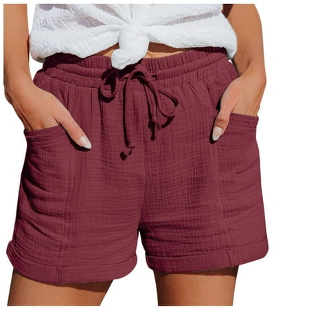 Women Straight Leg Casual Plus Size Shorts Underwear for Women Pants High Waist Sports Women Shorts Casual Plus Size Loose Shorts Casual Fashion Sleepwear for Women Shorts Set Silk Pants M
