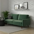 DHP Jules Sofa Bed in Velvet, Light Green
