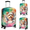 thumbnail image 2 of Funny Watercolor Adorable Yorkshire Terrier Peeking Through Torn Paper Effect Travel Luggage Cover Yorkie Dog Lover Gifts Suitcase Dust Protective Decor - 00026, 2 of 5