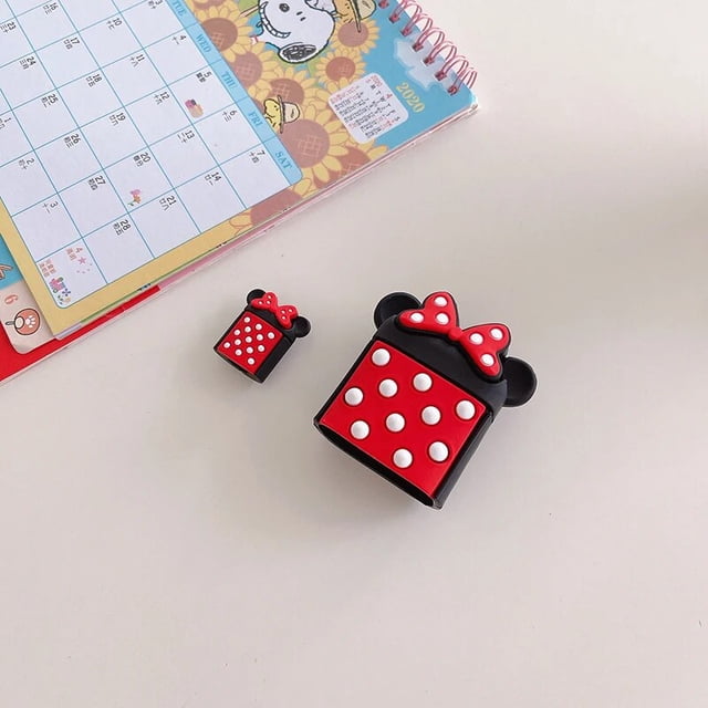 Stitch Mickey Mouse Cartoon Silicone Protector Case for IPhone Charger Cable Data Line Head Protection Cover Accessories Minnie Mouse 2 Only protective case