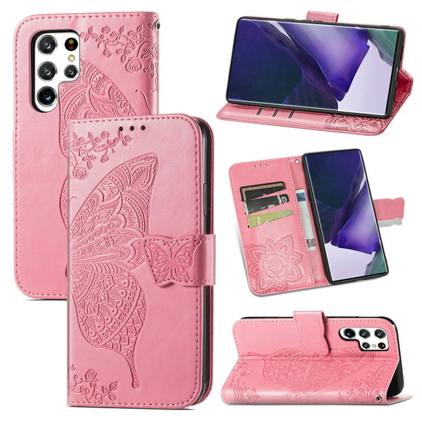 Samsung Galaxy S22 Ultra 5G Case, Dteck PU Leather Butterfly Embossed ...