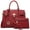 Red, variant on Female Satchel Handbags Shoulder Tote Top Handle Bags with Matching Wristlet Wallet