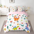 thumbnail image 2 of YST Dinosaur Comforter Set 7-Piece, Cute Animal Print, Colorful Flowers, Full, 2 of 5