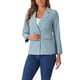 thumbnail image 4 of BLAZER DE OFICINA CHIC PARA MUJERES INSPIRADORAS, CHAQUETA DE TRAJE DE MANGA LARGA, S GRIS AZUL, 4 of 6
