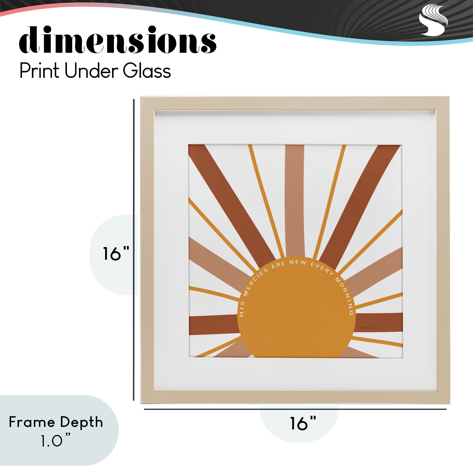 Stupell Industries His Mercies Every Morning Birch Framed Print Under Glass, design by SD Graphics Studio