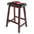 thumbnail image 2 of Winsome Mona Cushion Saddle Seat Counter Stool, Black & Walnut - 94064, 2 of 7