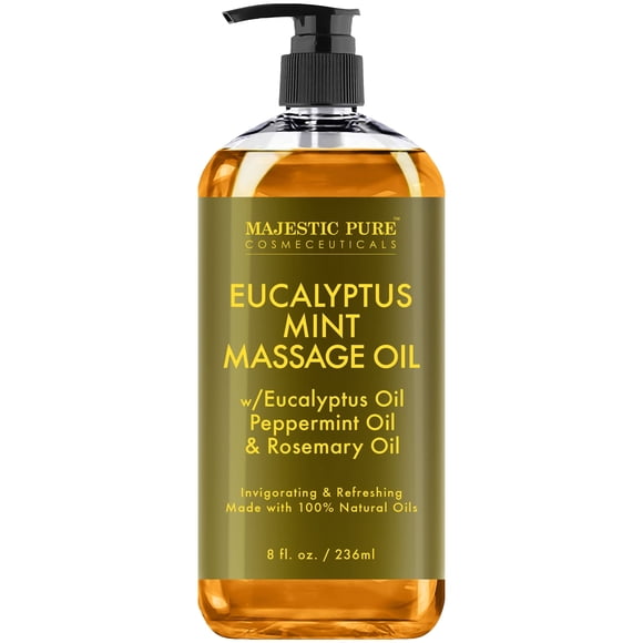 Aceite de masaje MAJESTIC PURE Eucalyptus Mint 240 ml para toda la piel