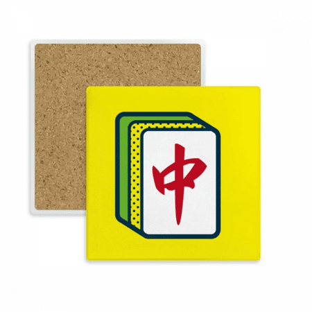 

Mahjong Game Red Medium Toy Coaster Cup Mat Mug Subplate Holder Insulation Stone