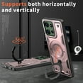 thumbnail image 3 of Dteck Magnetic for Motorola Moto G Power 5G 2025 Case with Kickstand, Shockproof TPU+PC Case Compatible with MagSafe Military Grade Ring Stand Heavy Duty Drop Rugged Cover,Rosegold, 3 of 6